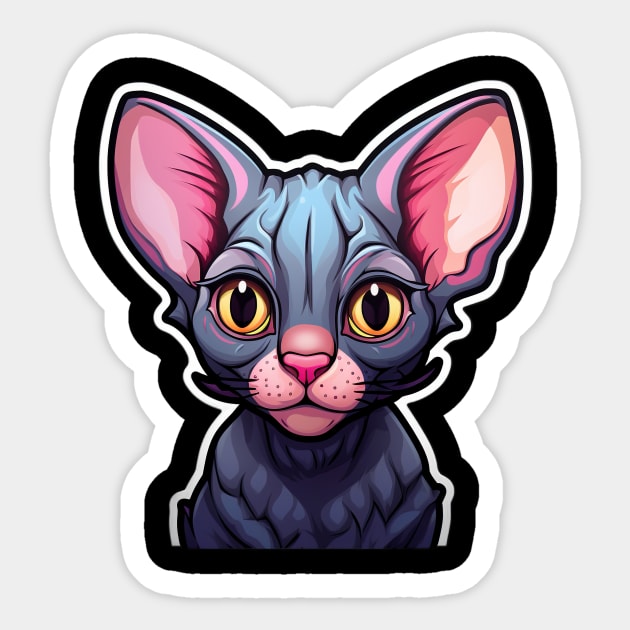 Sphynx Cat - Sphinx Hairless Cat Sticker by fromherotozero